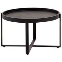 Konferenčný stolík mangové drevo - čierna, Design, kov/drevo (60/60/35cm) - MID.YOU