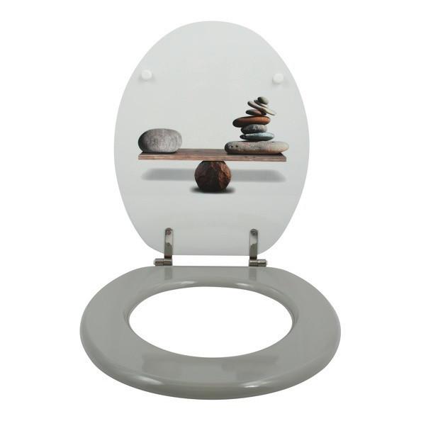 WC-Sitz Multicolor mit Druck & Antirutschnoppen B: 37 cm - Multicolor, Basics, Holzwerkstoff (43/37/5,6cm)