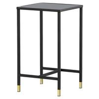 Beistelltisch Dipp - Messingfarben/Schwarz, Design, Glas/Metall (40/40/70cm) - Livetastic