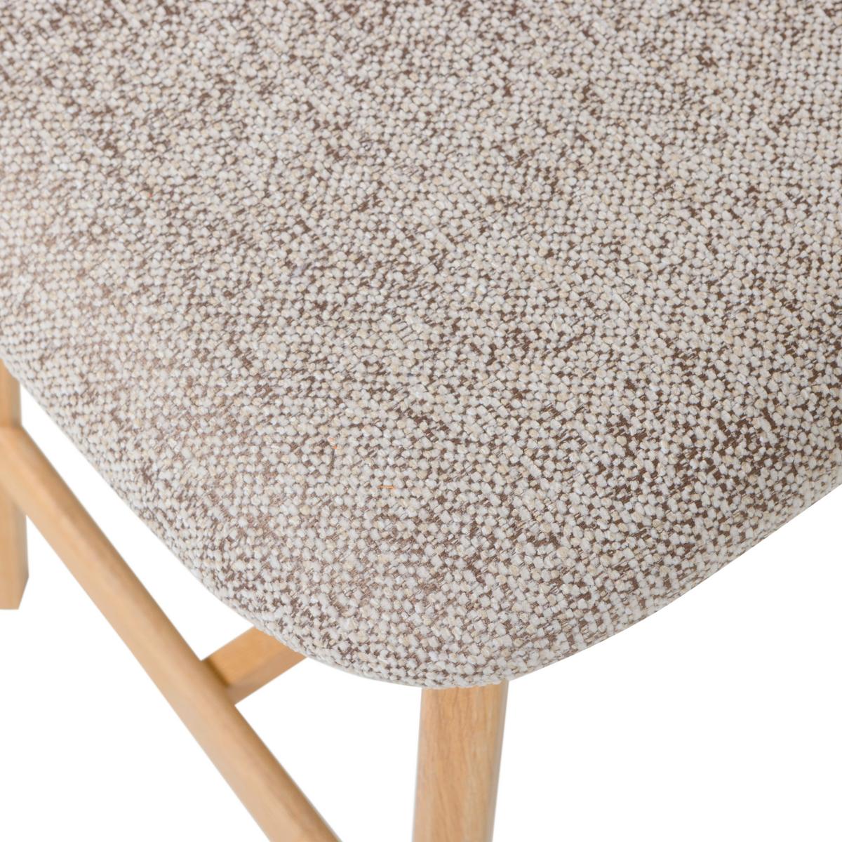 BARHOCKER Udar Naturfarben B: 51cm - Naturfarben, MODERN, Holz/Textil (51/94/58cm) - Livetastic