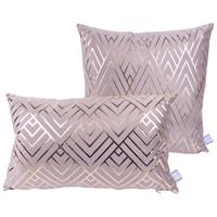 Zierkissen Prisma 30/45x50/45 cm Polyester Taupe/Goldfarben - Taupe/Goldfarben, KONVENTIONELL, Textil (30x45/50x45cm)