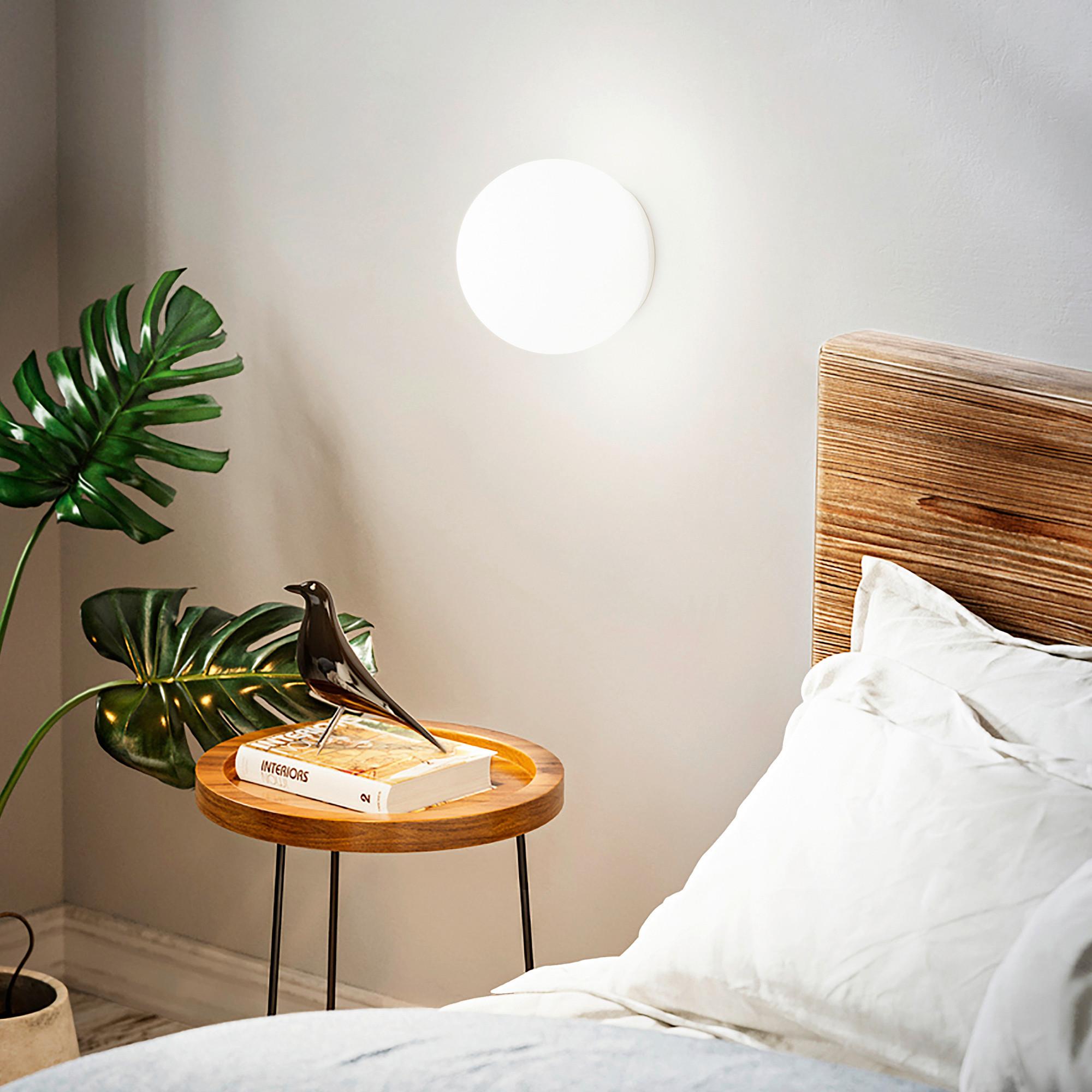 Wandleuchte Bianco Weiß D: 30 cm - Weiß, Basics, Glas (30/30cm) - Ideal Lux