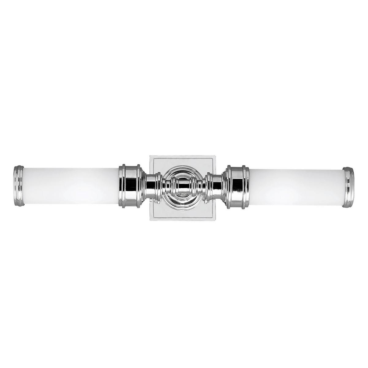 Badezimmer-wandleuchte Fe-Payn-Or2-Bath - Chromfarben, Design, Glas/Metall (55,9/12,7/12.7cm) - Elstead Lighting