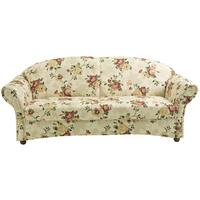 3-Sitzer-Sofa Corona Gelb/Rot/Beige, Blumen Design - Gelb/Beige, Design, Textil (202/85/81cm) - Max Winzer