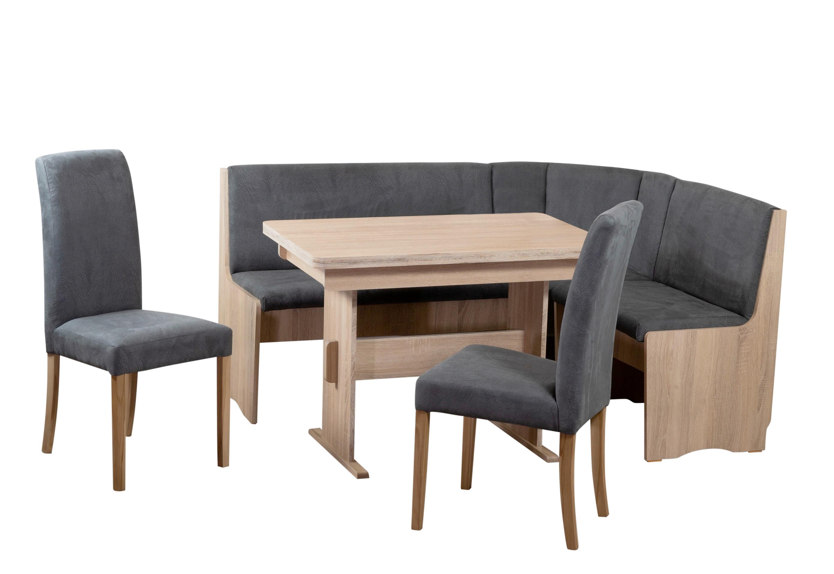 Eckbankgruppe Duisburg Maduso Titanic Grau/Eiche D. B: 165cm - Grau/Sonoma Eiche, KONVENTIONELL, Holz/Holzwerkstoff (165/89/125cm) - MID.YOU