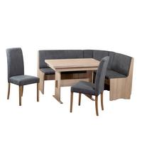 Eckbankgruppe Duisburg Maduso Titanic Grau/Eiche D. B: 165cm - Grau/Sonoma Eiche, KONVENTIONELL, Holz/Holzwerkstoff (165/89/125cm) - MID.YOU