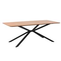 Esstisch Cesura Eichefarben, L: 160 Cm - Eichefarben/Schwarz, MODERN, Holzwerkstoff/Metall (160/90/75cm) - Livetastic