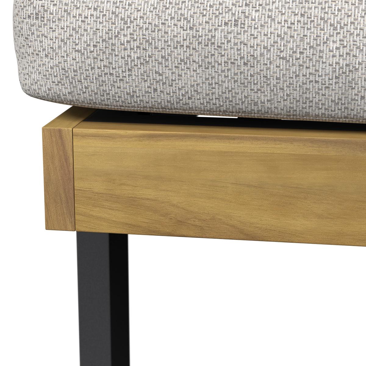 ZÁHRADNÉ LEŽADLO ELENYI - farba akácie, Modern, kov/drevo (200/95/65cm) - Bessagi Garden