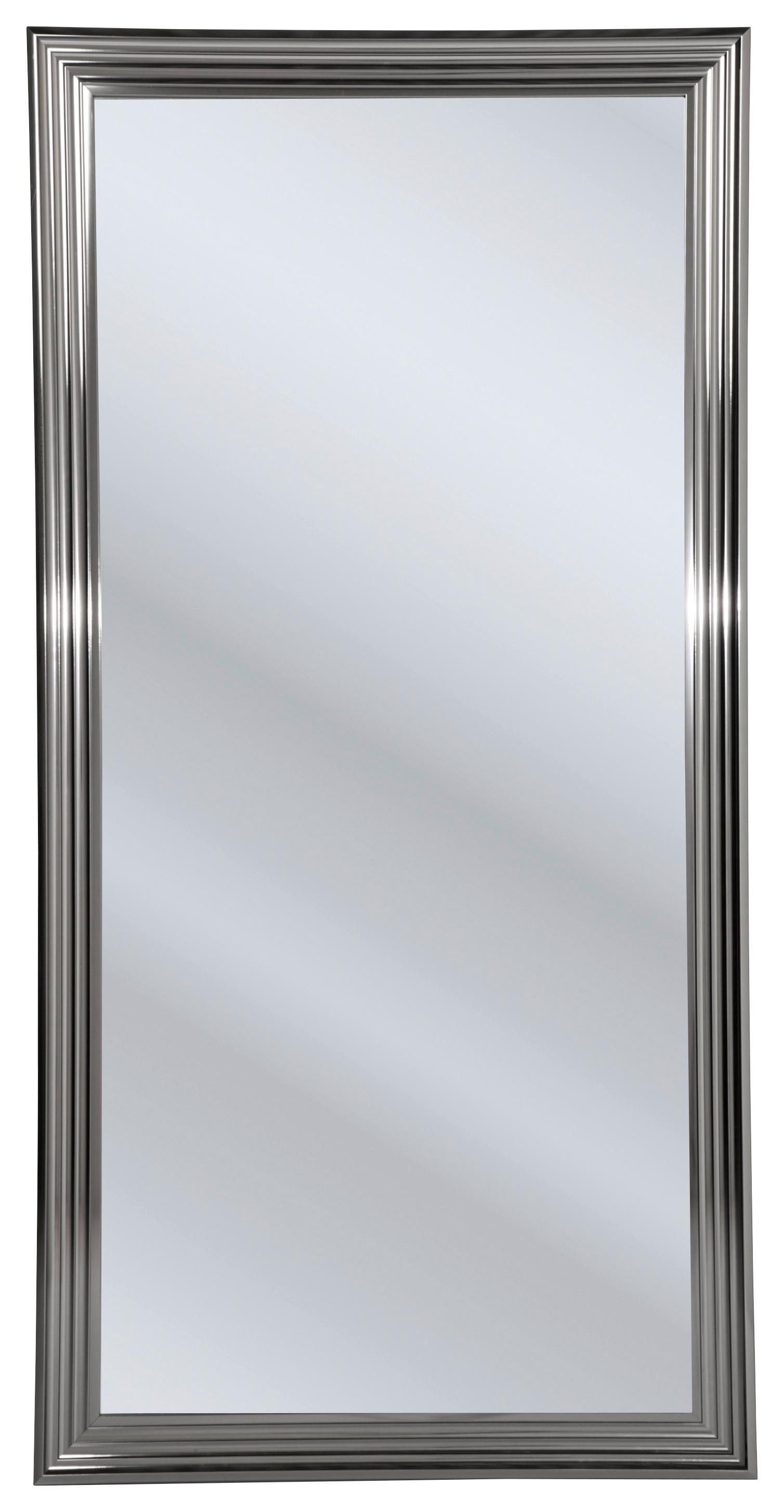 Wandspiegel Frame Silver Silberfarben B: 90 cm - Silberfarben, Design, Glas/Kunststoff (90/180/3,5cm) - Kare-Design