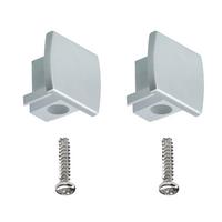 Schienensystem Urail Endkappe 95496 2-tlg. Chromfarben - Chromfarben, Design, Kunststoff (2,1/1,3/1,8cm) - Paulmann