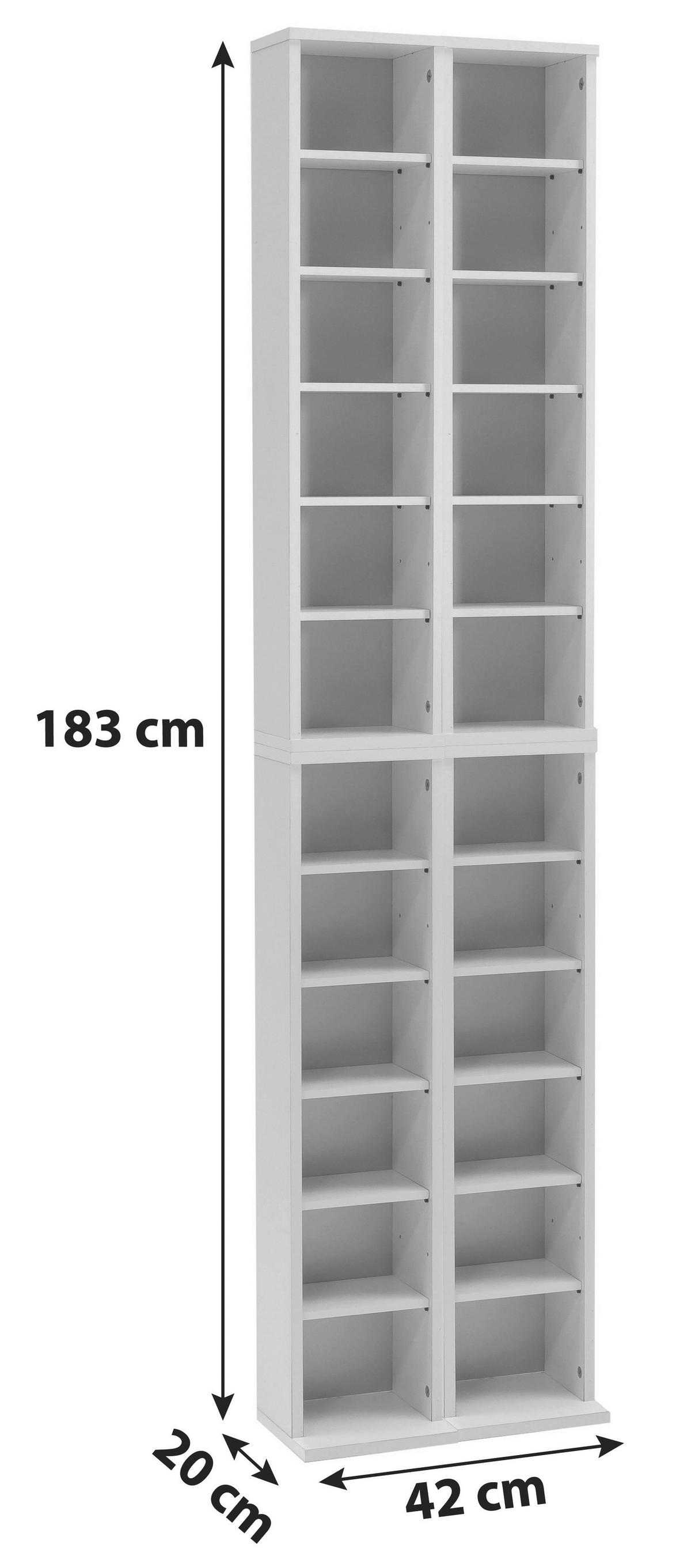CD Regál Almera š: 42 cm dub sonoma - farba duba, Konventionell, kompozitné drevo (42/183/20cm) - MID.YOU