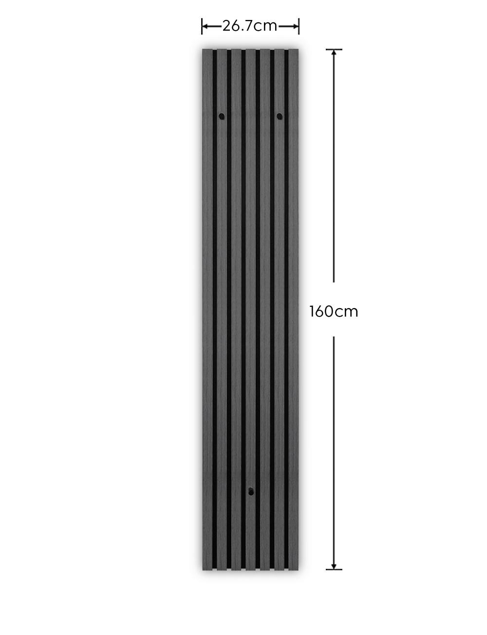 Šatní panel GRACE v dekore dub šedý - šedá, Moderní, kompozitní dřevo/textil (25/160/7cm) - Mömax