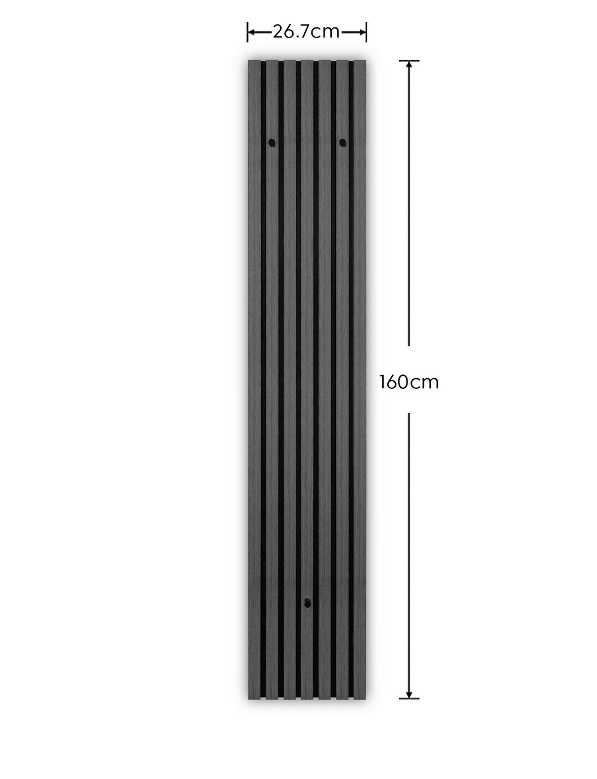 Šatníkový panel GRACE v dekore dub sivý - sivá, Modern, kompozitné drevo/textil (25/160/7cm) - Mömax