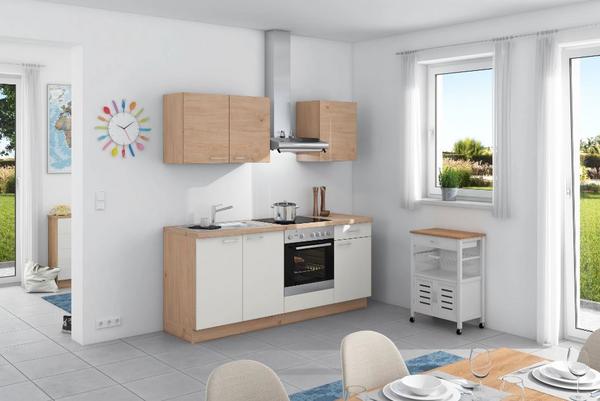 Küchenblock mit Spüle und 3 Elektrogeräten