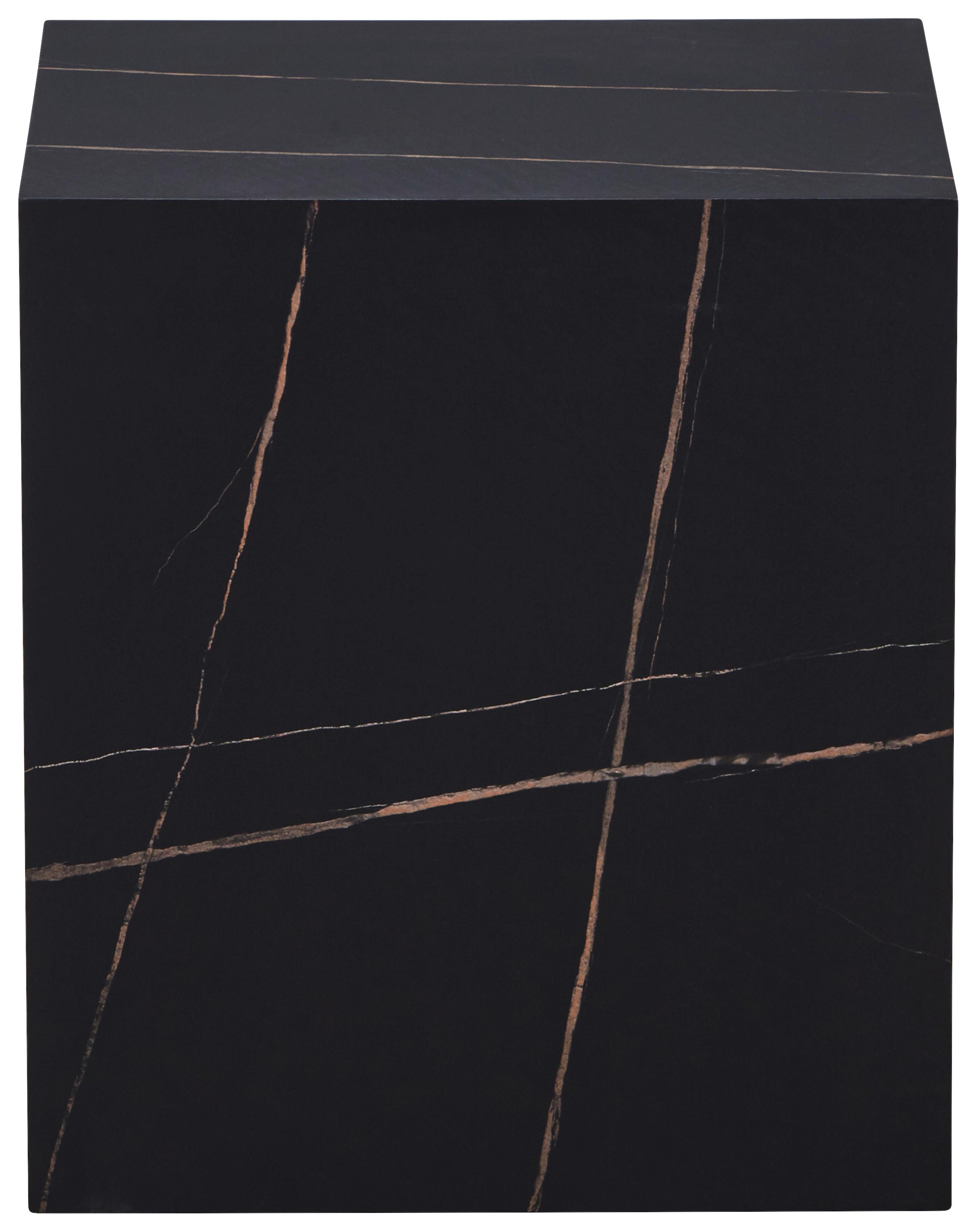 Beistelltisch Cuboid 225 Schwarz B: 40 Cm - Schwarz, Design, Holzwerkstoff (40/40/45,5cm) - Kayoom