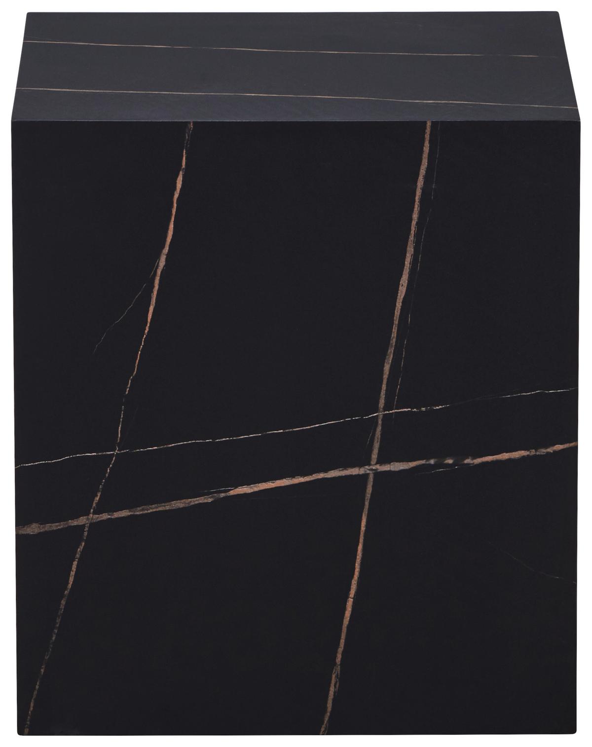 Beistelltisch Cuboid 225 Schwarz B: 40 Cm - Schwarz, Design, Holzwerkstoff (40/40/45,5cm) - Kayoom