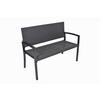 Sitzbank Aluminium Sanremo 2-Sitzer - Schwarz, Basics, Kunststoff/Metall (116/60/87cm) - Gardenson