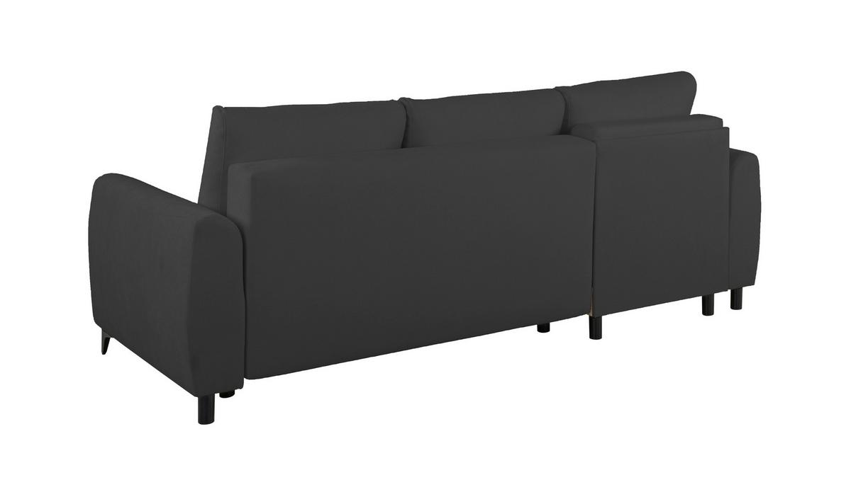 Ecksofa Moli, Anthrazit S: 236x148 cm - Anthrazit/Schwarz, Design, Textil (236/148cm) - MID.YOU
