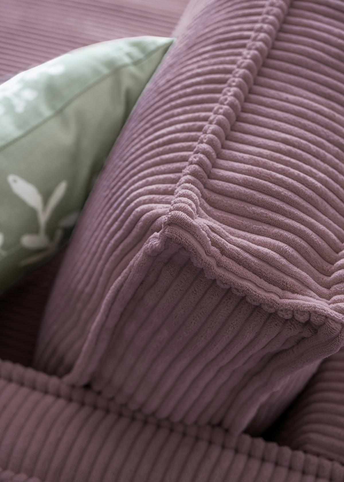 Rohová sedací souprava, starorůžová - starorůžová/černá, Design, kov/textil (232/90/154cm) - MID.YOU