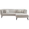 Ecksofa Colori Weiß S: 264/180 cm - Schwarz/Weiß, MODERN, Holz/Textil (264/160cm) - MID.YOU