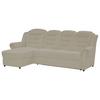 Ecksofa Boston Creme Chenille - Creme/Schwarz, KONVENTIONELL, Textil (165/262cm) - Livetastic