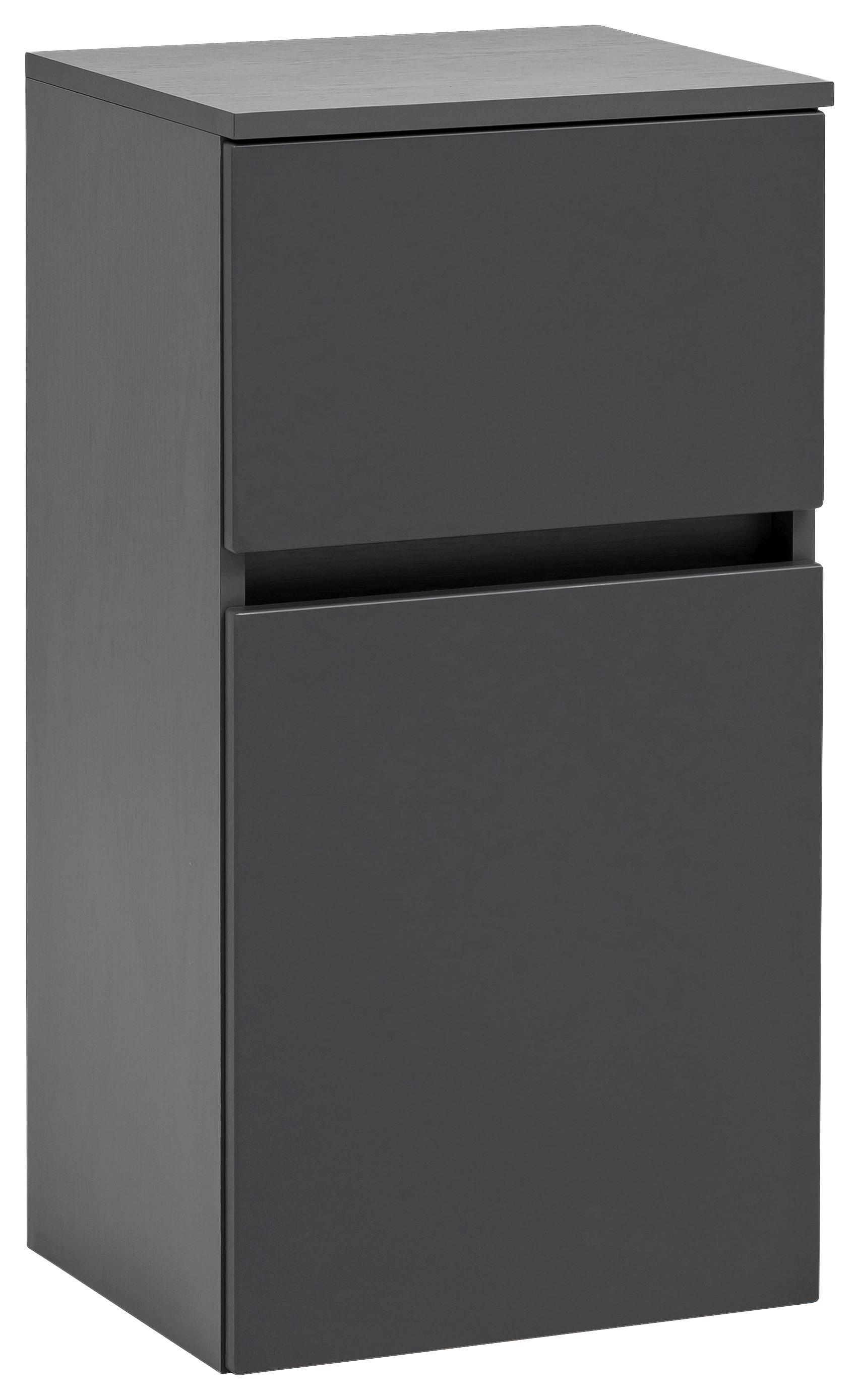 Unterschrank Kopenhagen B: 40 cm Graphitfarben - Silberfarben/Graphitfarben, KONVENTIONELL, Holzwerkstoff (40/79/35cm) - Held