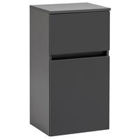 Unterschrank Kopenhagen B: 40 cm Graphitfarben - Silberfarben/Graphitfarben, KONVENTIONELL, Holzwerkstoff (40/79/35cm) - Held