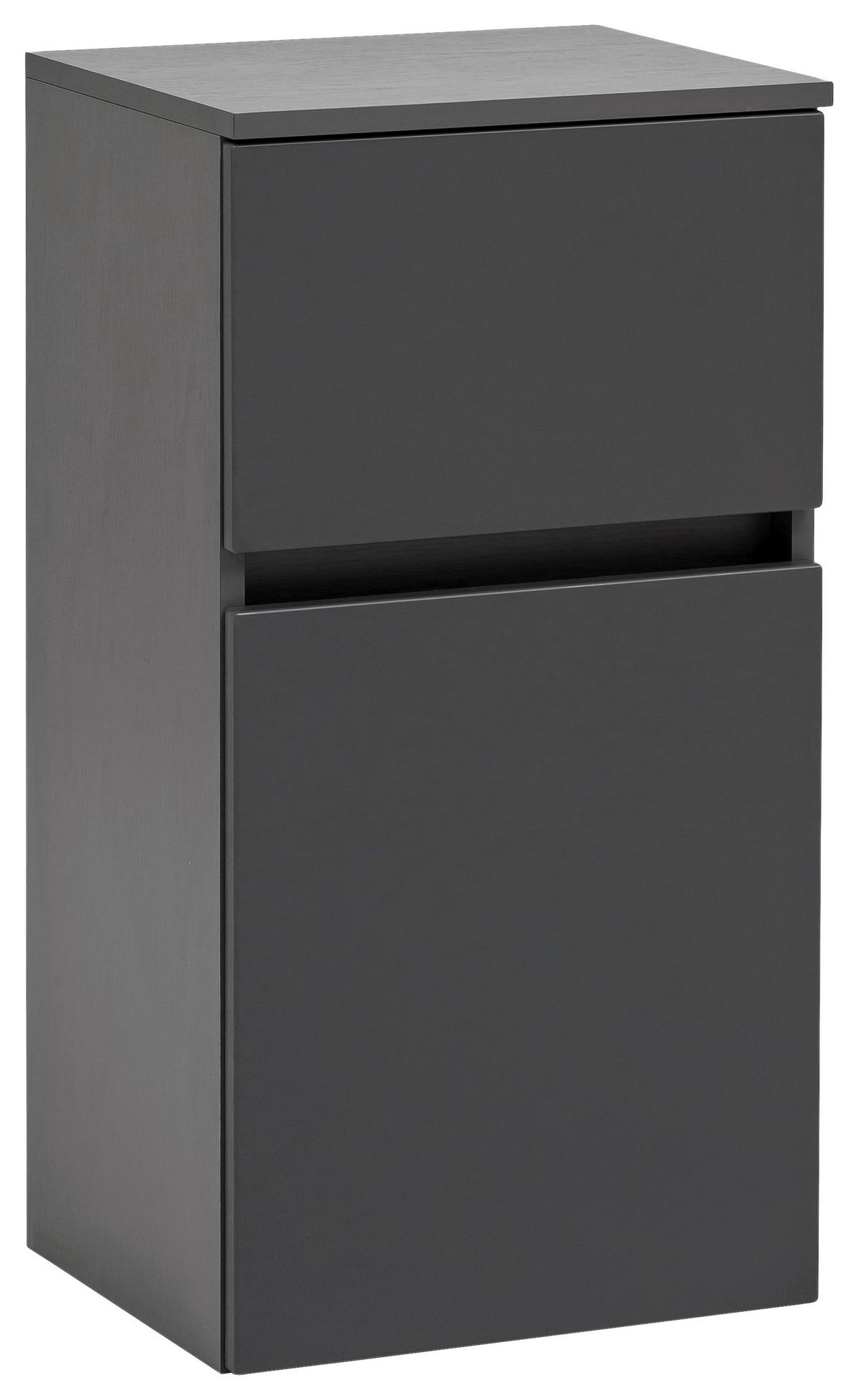 Unterschrank Kopenhagen B: 40 cm Graphitfarben - Silberfarben/Graphitfarben, KONVENTIONELL, Holzwerkstoff (40/79/35cm) - Held