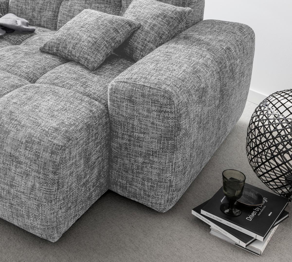 XXL-Sessel Bosco, Silberfarben B: 181 cm - Silberfarben, MODERN, Textil (181/87/155cm) - Livetastic