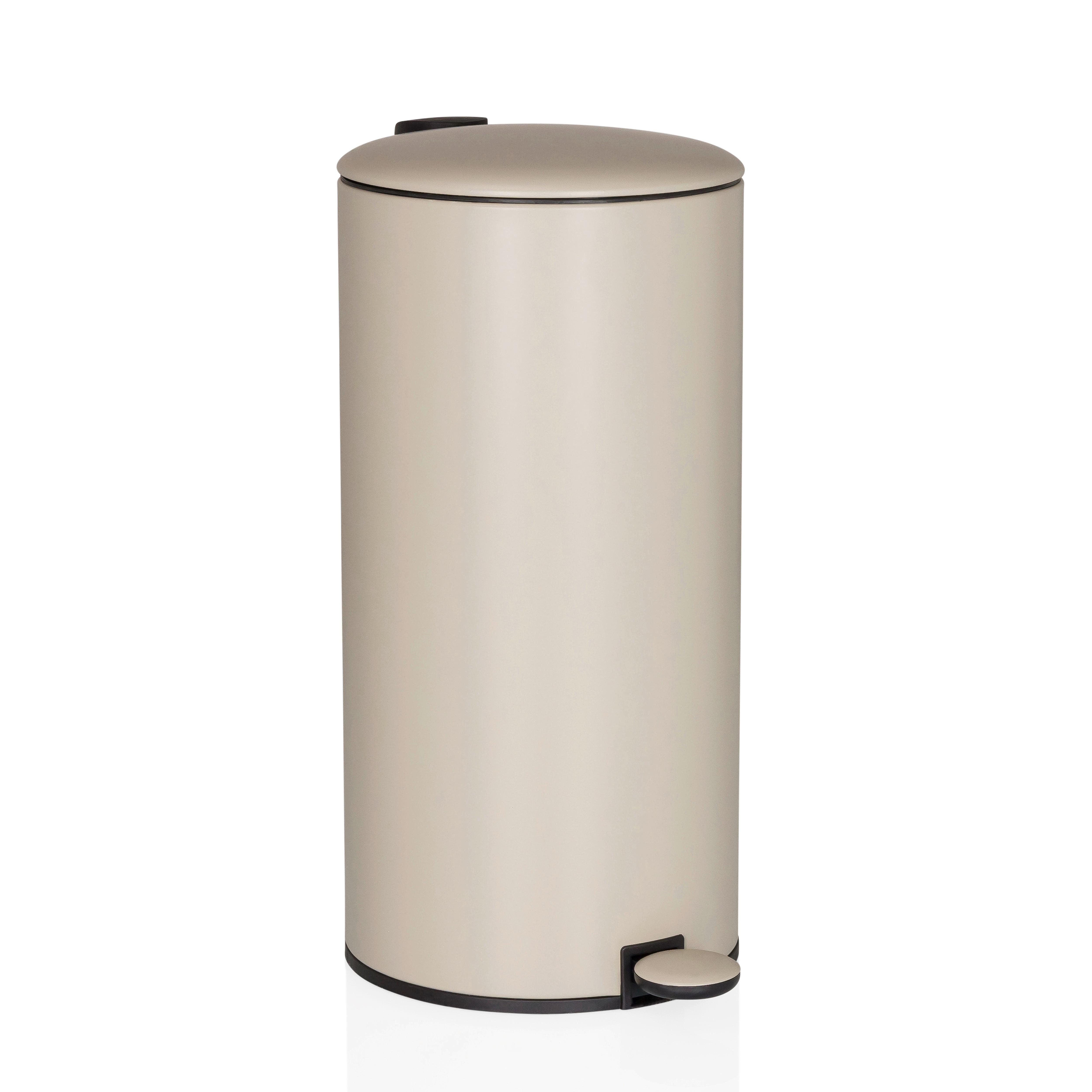 ABFALLEIMER Clean Step Beige B: 33,5cm - Beige/Schwarz, MODERN, Kunststoff/Metall (33,5/60,5/29cm) - MID.YOU