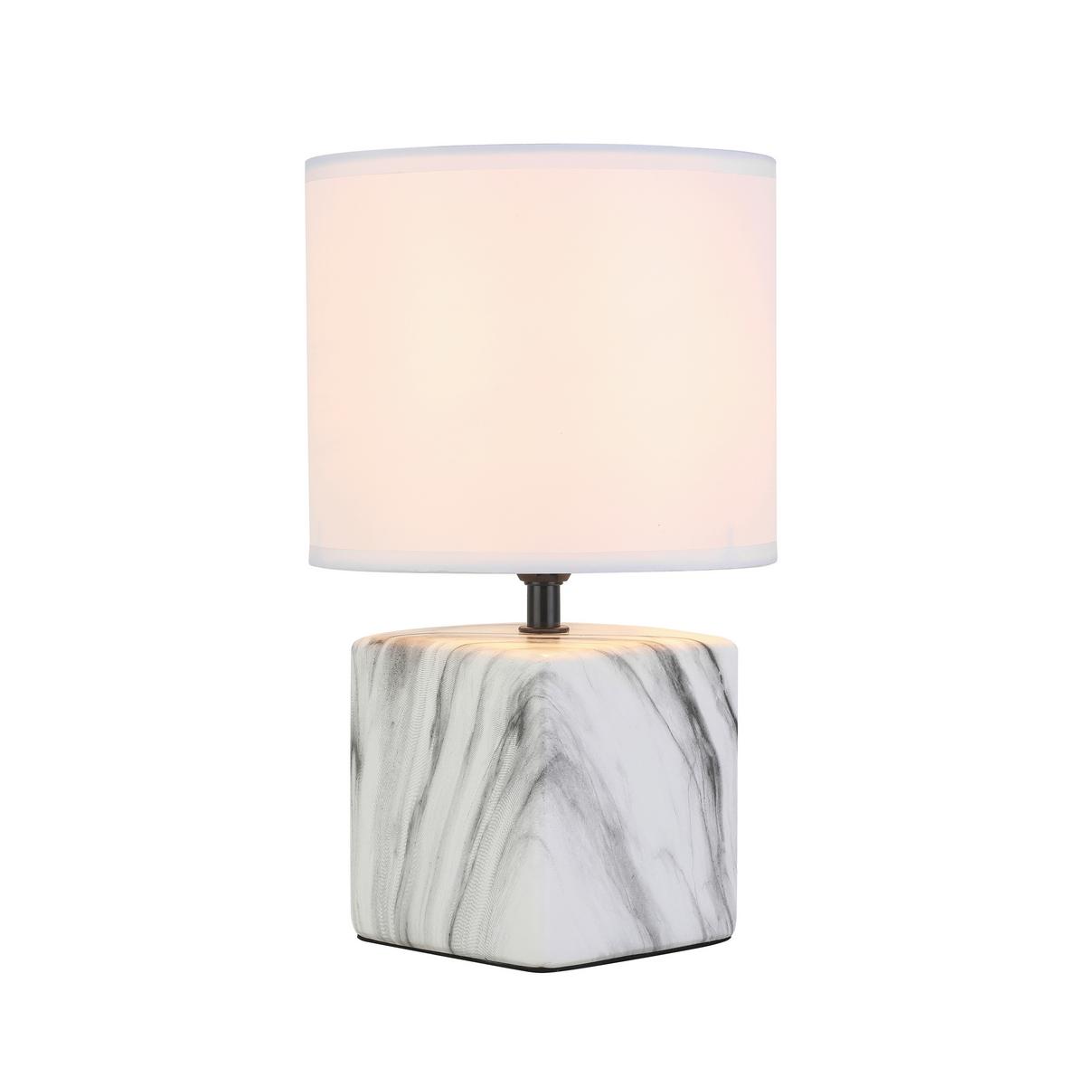 Asztali Lámpa Sabrina - fekete/fehér, Design, műanyag/textil (18,5/30,5cm) - James Wood