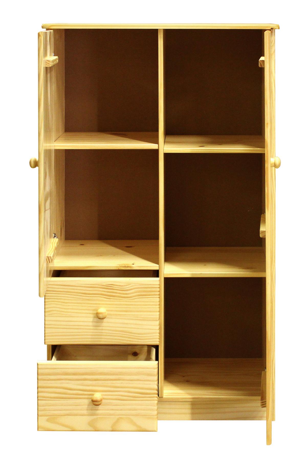Kleiderschrank Naturfarben B: 80cm - Naturfarben, Natur, Holz (80/136/43cm) - Livetastic