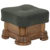 Hocker Arkansas Echtleder Dunkelgrün - Dunkelgrün, KONVENTIONELL, Leder/Holz (50/40/50cm) - Max Winzer