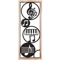 Wanddeko Artiola - Multicolor/Schwarz, Design, Holz/Metall (30/76/1,5cm) - Luca Bessoni