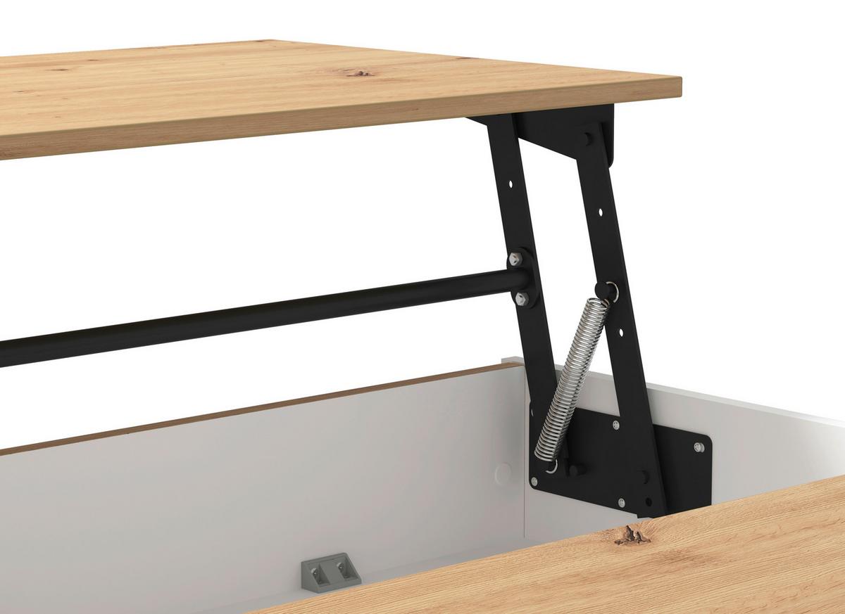 Dohányzóasztal Taranto - fekete/Artisan tölgy, Modern, faalapú anyag (80/45/80cm)