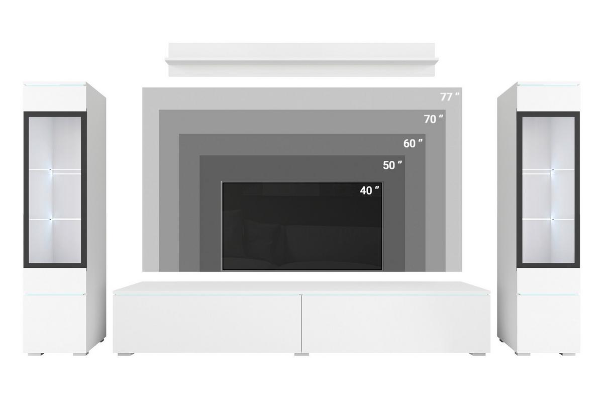 OBÝVACÍ STĚNA VERA II - šedá/barvy ořechu, Lifestyle, kompozitní dřevo/plast (240/130/33cm) - P & B