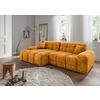 Ecksofa Bosco Goldfarben S: 152x301 cm - Goldfarben/Schwarz, MODERN, Textil (152/301cm) - Livetastic
