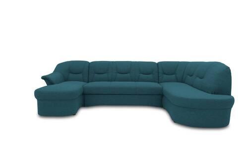 Wohnlandschaft Sarafina Dunkelblau - Schwarz/Dunkelblau, KONVENTIONELL, Textil (146/295/180cm) - MID.YOU