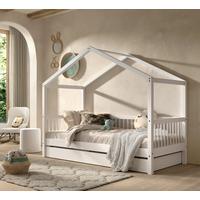 Hausbett Forrest - Weiß/Naturfarben, MODERN, Holz (90/200cm) - MID.YOU