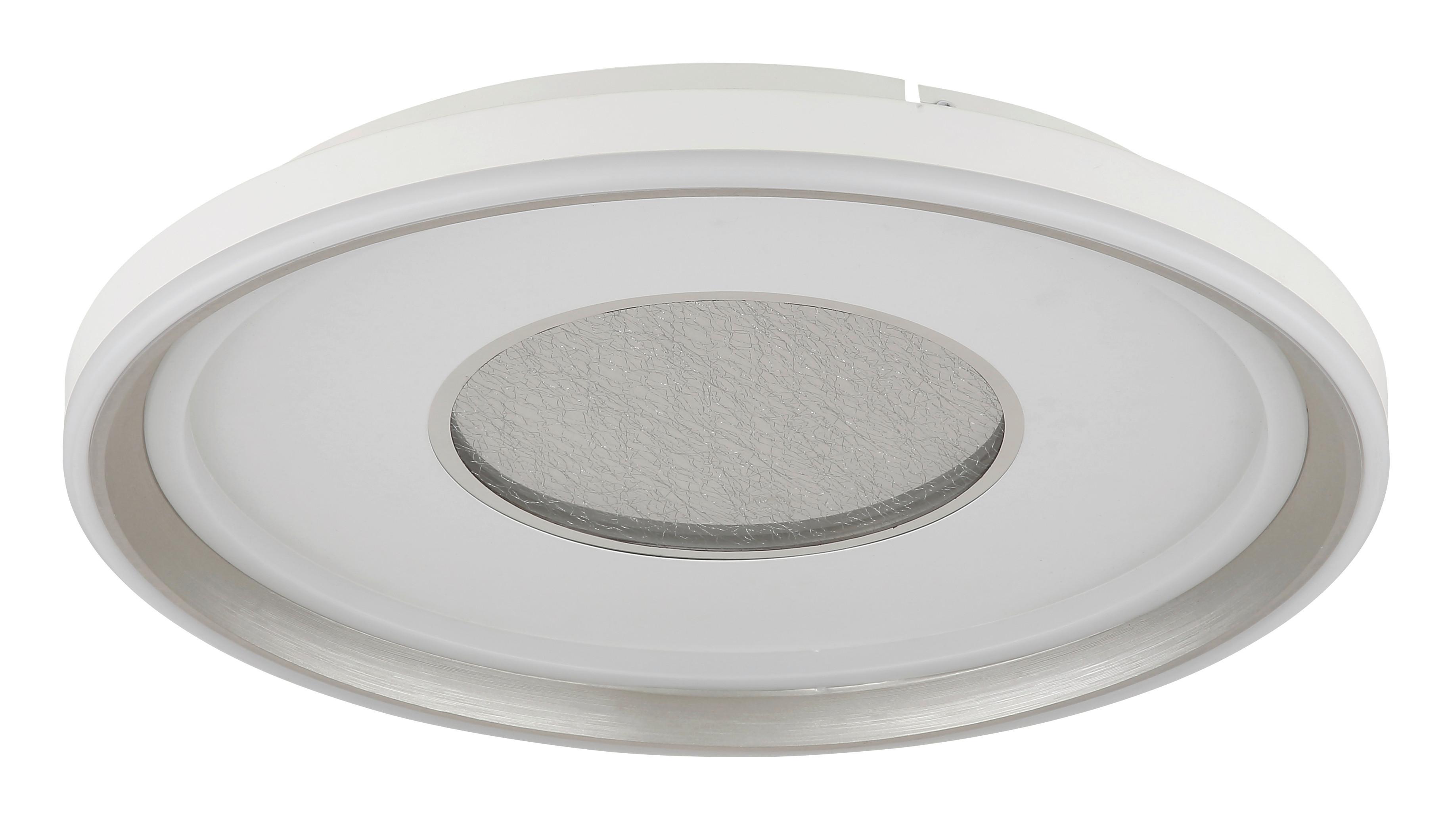 LED-Deckenleuchte Eila Weiß Champagner D: 48 cm - Champagner/Weiß, Design, Kunststoff/Metall (48/7,5cm) - Globo
