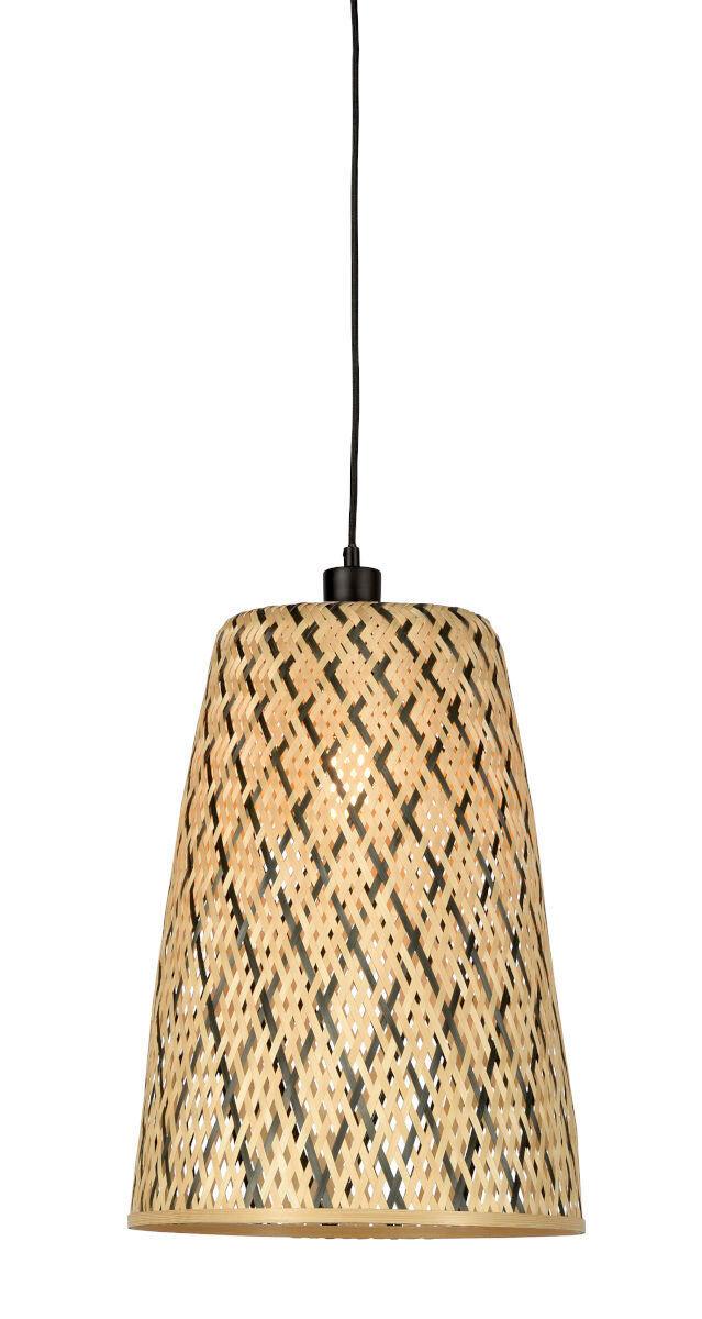 Hängeleuchte Kalimantan Naturfarben/schwarz B: 34 Cm - Schwarz/Naturfarben, Trend (34/34/48cm) - Good & Mojo