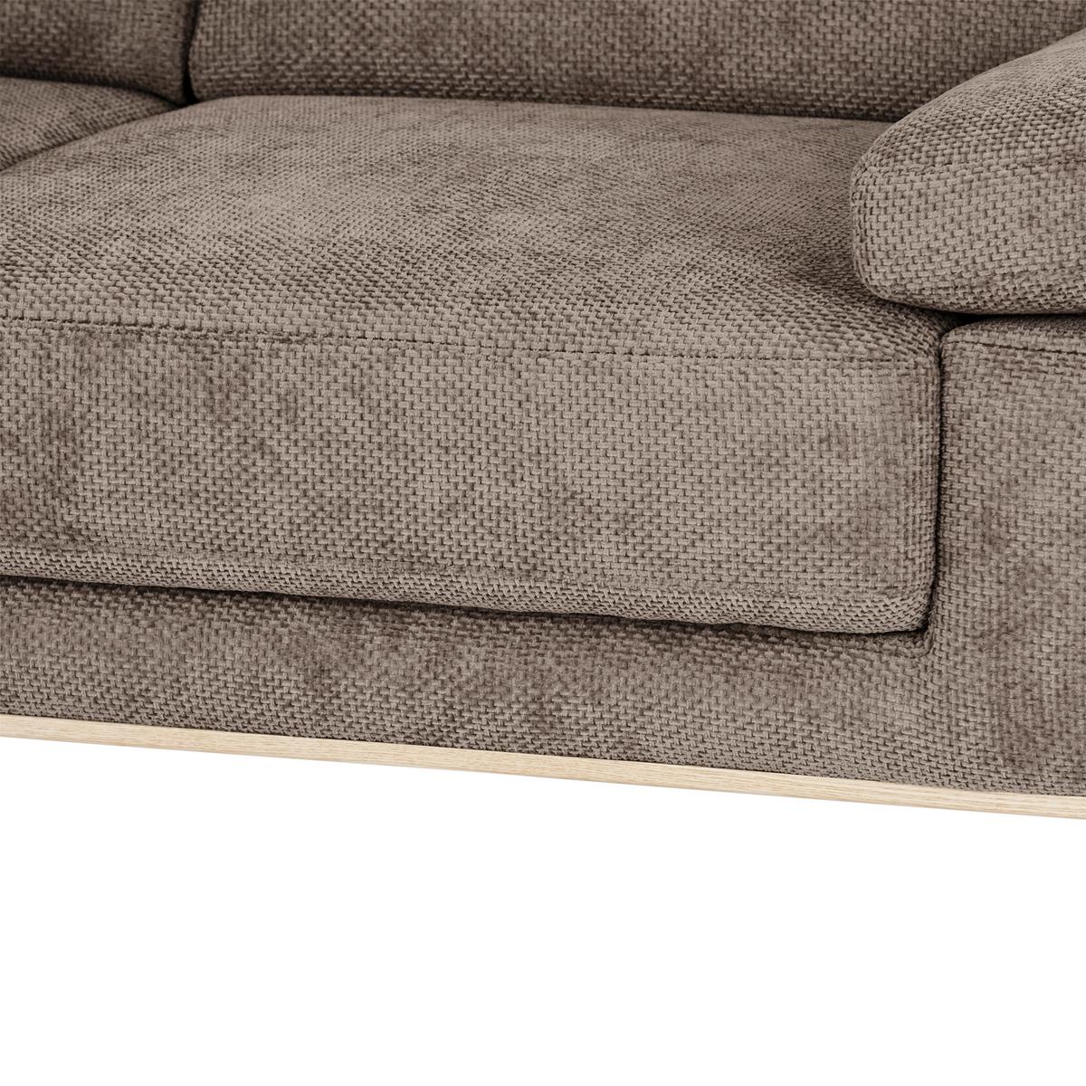 Ecksofa Royce - Schlammfarben/Schwarz, MODERN, Textil (194/283cm)