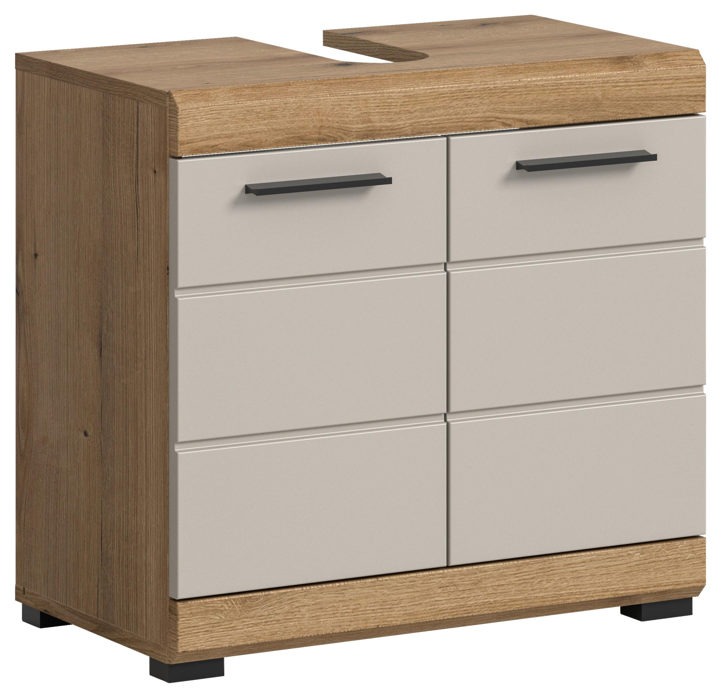 Waschbeckenunterschrank Scout Kaschmir/Naturfarben B: 60 cm