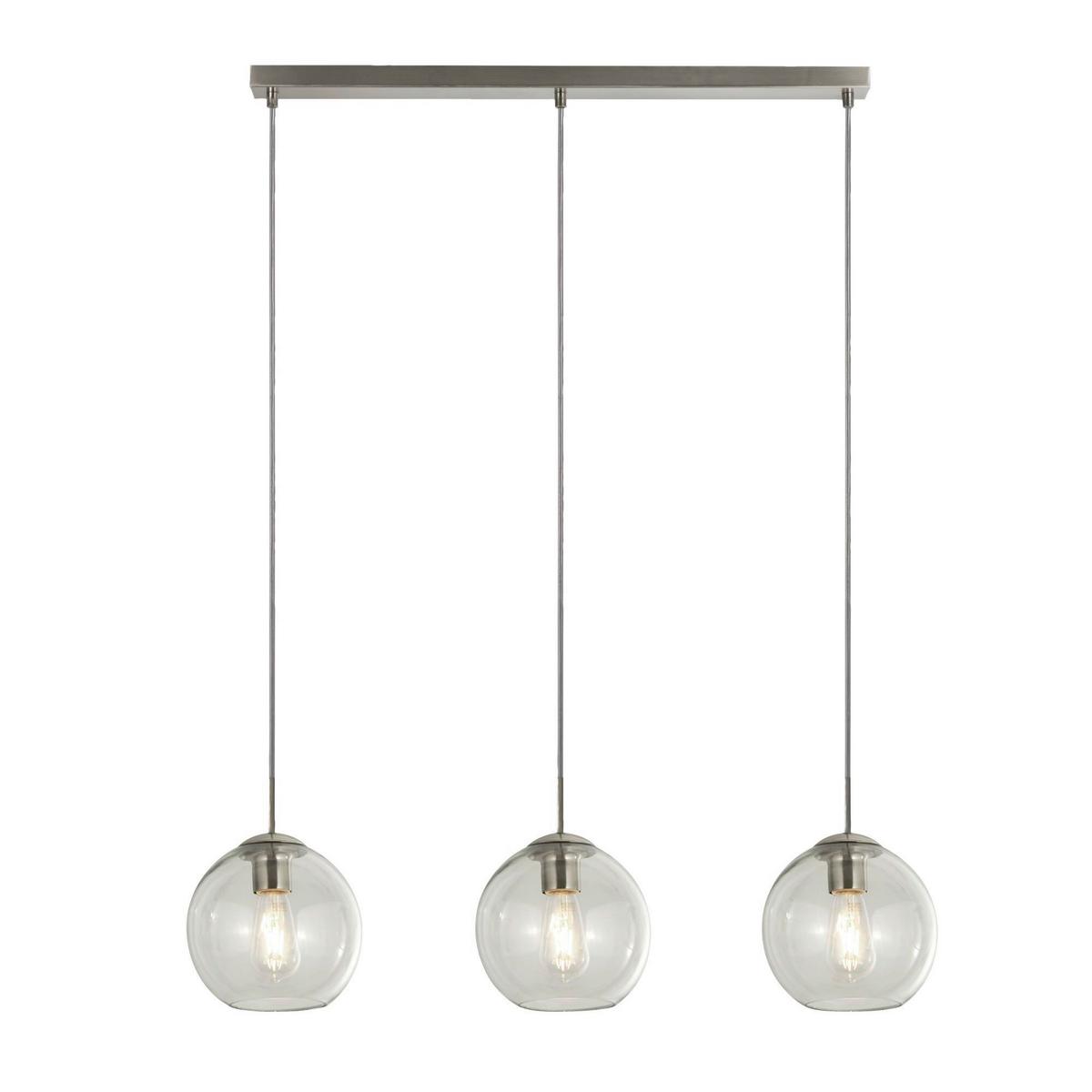 Hängeleuchte 1033-3cl - Chromfarben, Basics, Glas/Metall (81/15/147cm)