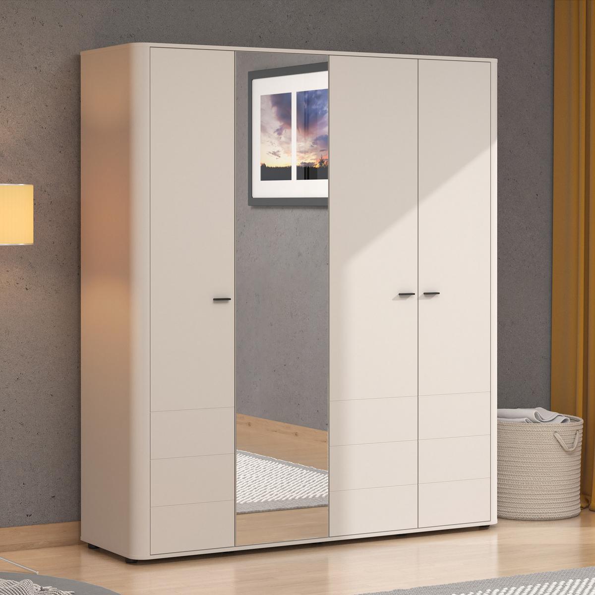 SKRIŇA S OTOČNÝMI DVERAMI CASHMIRA - kašmírová, Trend, kompozitné drevo (180/211/57cm) - Based