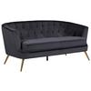 2-Sitzer-Sofa Lita Schwarz B: 150 cm - Goldfarben/Schwarz, MODERN, Textil/Metall (150/78/83cm) - Ti'me