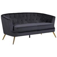 Kétüléses Kanapé Lita - fekete, Modern, textil/fém (150/78/83cm) - Ti'me