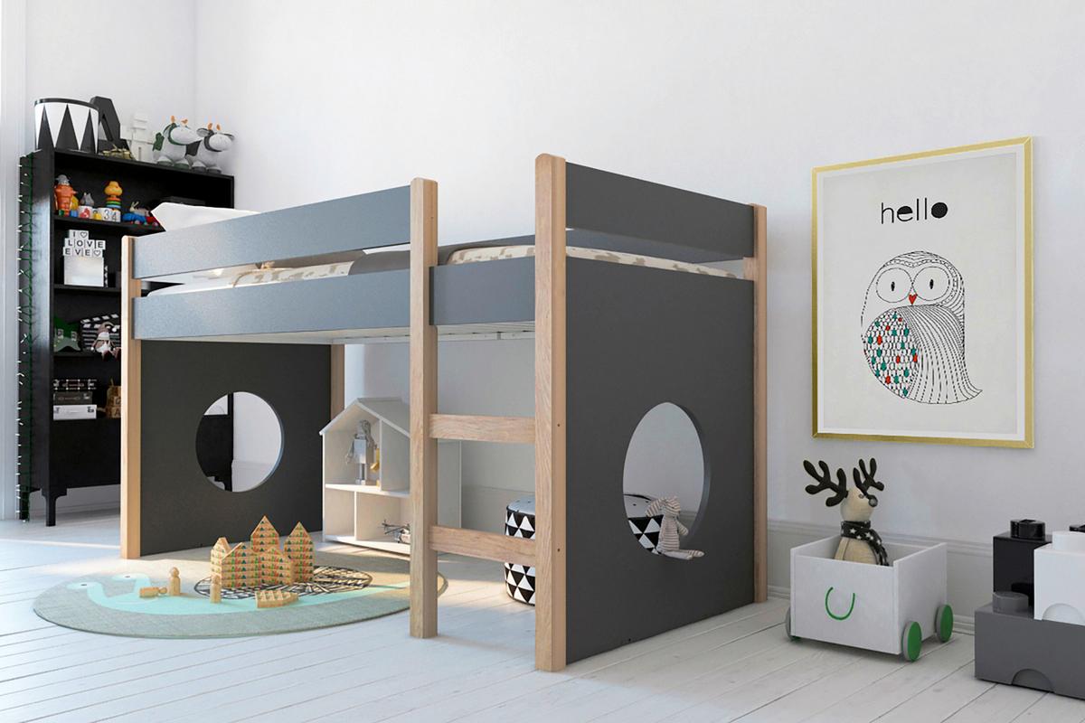 BETTSEITEN Grau B: 90cm - Grau, Design, Holzwerkstoff (90/90/2,5cm) - Livetastic