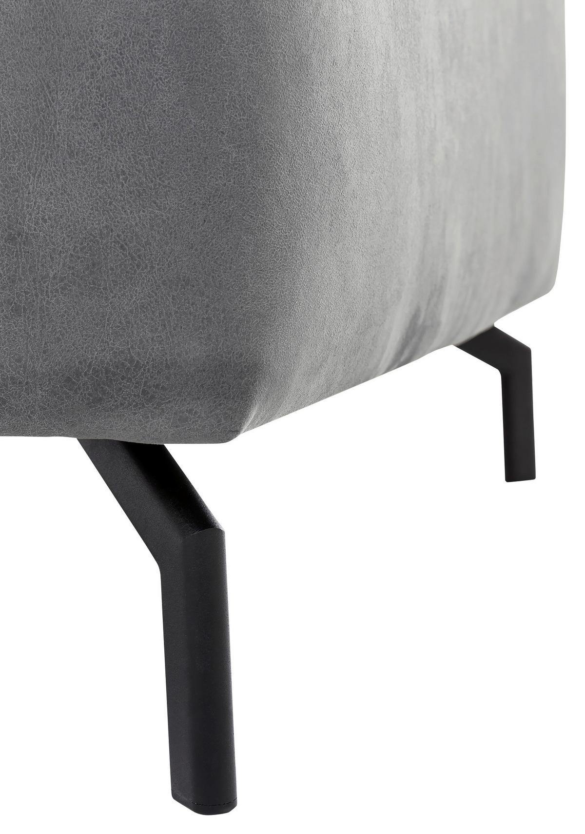 Ecksofa California - Schwarz/Grau, MODERN, Textil (233/305cm) - Trendmanufaktur
