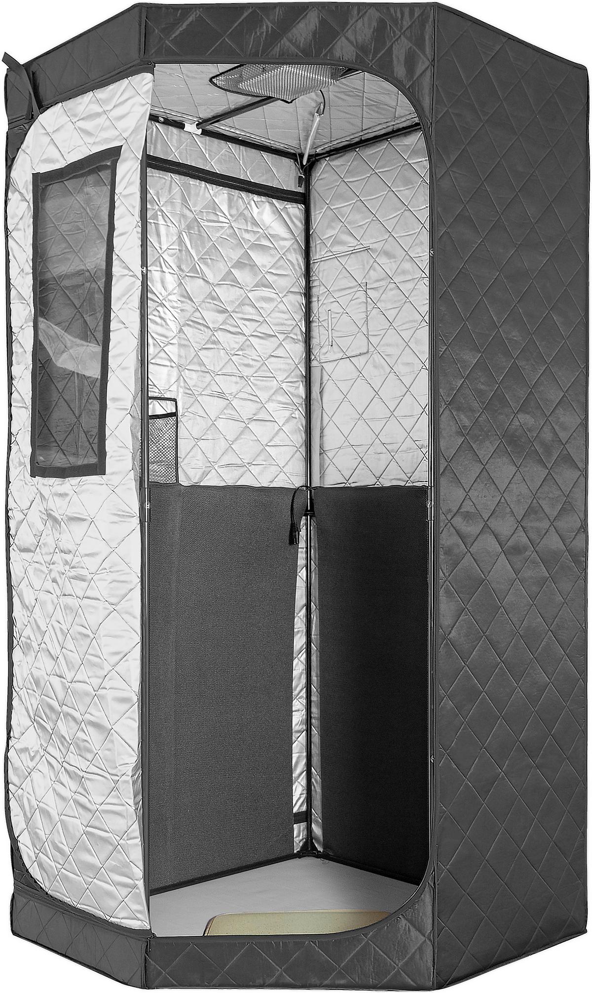 Infrarotkabine Tragbare Infrarotkabine - Schwarz, KONVENTIONELL, Kunststoff (90/190/90cm) - Sanotechnik